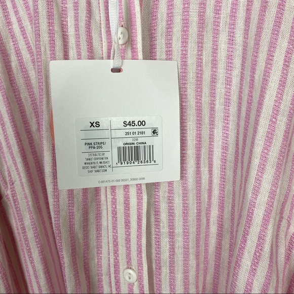 Alexis x Target Pink & White candy striper Pinstripe Dress NWT - Picture 5 of 9